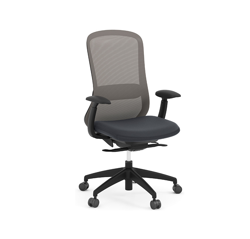 Cresent Task Chair Black and Slate