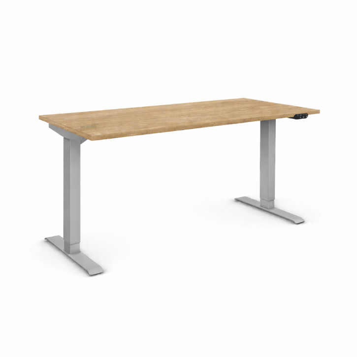 Aspen with Silver Steel Height Adjustable Desk